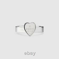RING GUCCI Trademark YBC223867001 STERLING SILVER NEW SIZE K N O P Q Heart