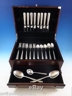 Rambler Rose by Towle Sterling Silver Flatware Set For 8 Service 43 Pieces