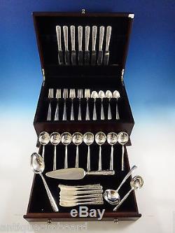 Rambler Rose by Towle Sterling Silver Flatware Set For 8 Service 52 Pieces