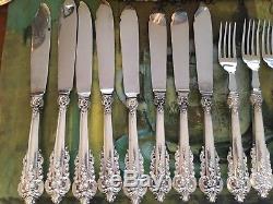 Rare Clean Big Wallace Grande Baroque Fish Knife Fork Set Grand Sterling Silver