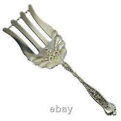 Rare Dresden Sterling Silver Flatware 1896 Whiting Asparagus Serving Fork S Mono