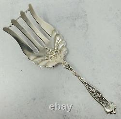 Rare Dresden Sterling Silver Flatware 1896 Whiting Asparagus Serving Fork S Mono