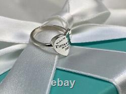 Rare Tiffany & Co. Sterling Silver 925 Return To Tiffany 12mm Heart Signet Ring