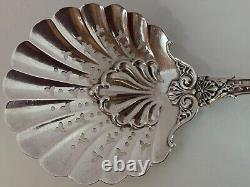 Rare Whiting Sterling Silver 8 3/4 Empire Pattern Pierced Pea Spoon C. 1890