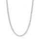Real 925 Sterling Silver 3mm 4mm 5mm Round Cut Cz Tennis Chain Necklace 16-30'
