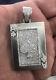 Real 925 Sterling Silver Ace Of Spades Poker Card Charm Pendant