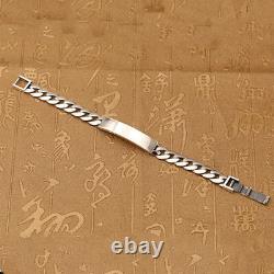 Real 925 Sterling Silver Bracelet Braided Loop Link Glossy Chain