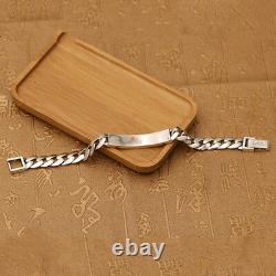 Real 925 Sterling Silver Bracelet Braided Loop Link Glossy Chain