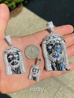Real 925 Sterling Silver MOISSANITE Jesus Piece Iced Pendant Pass Diamond Tester