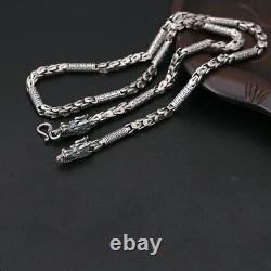 Real 925 Sterling Silver Necklace Well Sign Dragon Squama Chain 20 30