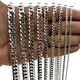 Real Solid 925 Sterling Silver Curb Cuban Chain Necklace Or Bracelet Mens Womens