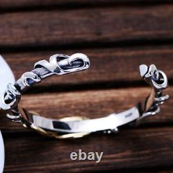 Real Solid 925 Sterling Silver Cuff Bracelet Cirrus Jewelry