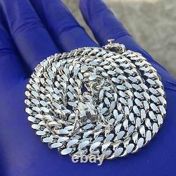 Real Solid 925 Sterling Silver Miami Cuban Chain Italy Necklace Choker 6MM 18