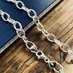 Real Solid 925 Sterling Silver Romy Rolo Oval Link Chain Necklace Made In Italy