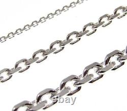 Real Solid Genuine 925 Sterling Silver Italian Anchor / Cable Link Chain