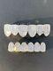 Real Solid Hip Hop 925 Sterling Silver Grillz Baguette Diamond Iced Grills Set