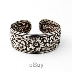 Repousse Cuff Bracelet Sterling Silver S. Kirk and Son