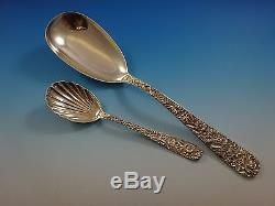 Repousse by Kirk Sterling Silver Flatware Service For 12 Set 116 Pieces