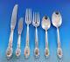 Rose Elegance By Lunt Sterling Silver Flatware Set For 8 Service 51 Pieces