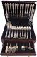 Rose Point By Wallace Sterling Silver Dinner Size Flatware Set 12 Service 93 Pcs