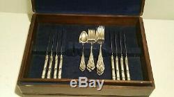 Rose Point by Wallace Sterling Silver Flatware Place Setting 29 Pcs