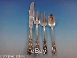 Rose Point by Wallace Sterling Silver Flatware Set For 12 Service 65 Pieces