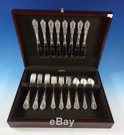 Rose Point by Wallace Sterling Silver Flatware Set For 8 Service 32 Pieces