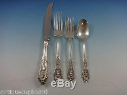 Rose Point by Wallace Sterling Silver Flatware Set For 8 Service 48 Pieces