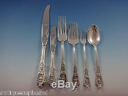 Rose Point by Wallace Sterling Silver Flatware Set For 8 Service 57 Pieces