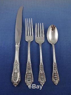 Rose Point by Wallace Sterling Silver Flatware Set Service 24 Pieces