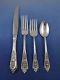 Rose Point By Wallace Sterling Silver Flatware Set Service 24 Pieces