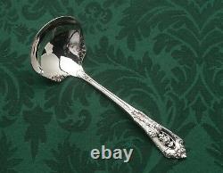 Rose Point by Wallace Sterling Silver Gravy Ladle 6.25, NEW