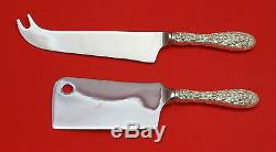 Rose by Stieff Sterling Silver Cheese Server Serving Set 2pc HHWS Custom Made