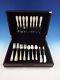 Rose By Stieff Sterling Silver Flatware Service For 8 Set 40 Pieces Repousse