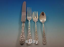 Rose by Stieff Sterling Silver Flatware Set for 12 Service 118 pieces Huge