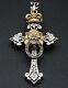 Royal Lion Cross Sterling Silver Mens Pendant Crown New Gothic Biker For Chain