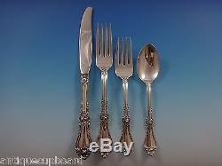 Royal Rose by Wallace Sterling Silver Flatware Set For 12 Service 50 Pieces