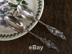SET 2 Variants sterling silver Watson Floral Series Pine Cone Spoons Figural tea