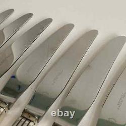 SOLD PER KNIFE Georg Jensen Sterling Silver Bernadotte Dinner Knife Short Handle