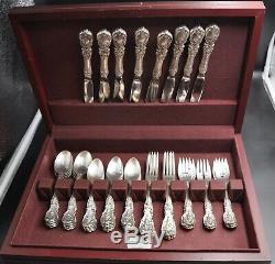 STERLING SILVER FLATWARE SET of 50 BY REED & BARTON FRANCIS 1ST For 8 No Mono