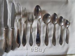 STUNNING BIRKS STERLING TUDOR 125 PC SET for 12 with CHEST POUCHES