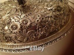 S. Kirk & Son Repousse Sterling Covered Vegetable Dish