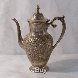 S. Kirk & Sons coffee pot, Repousse Sterling Silver