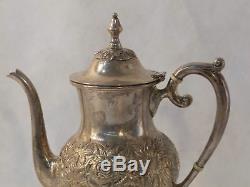 S. Kirk & Sons coffee pot, Repousse Sterling Silver