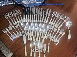 S. Kirk and Son Repousse Sterling Silver Flatware Set FOR 12