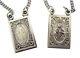 Sacred Heart Our Lady Mt Carmel Sterling Silver Scapular W Miraculous Medal Back