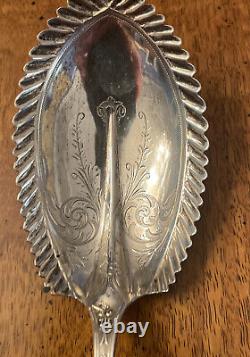 Schulz and Fisher Sterling Silver Fancy Spoon Pie Crust Edge Brite-Cut 9 1/8