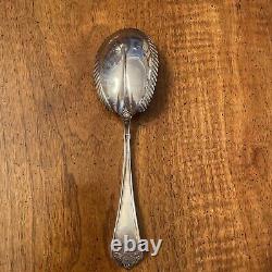 Schulz and Fisher Sterling Silver Fancy Spoon Pie Crust Edge Brite-Cut 9 1/8