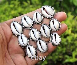 Sea Shell Gemstone 925 Sterling Silver Plated Handmade Lot Rings Unisex Jewelry