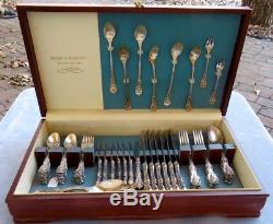 Set for 6, 62 Pc Reed & Barton Sterling Silver Francis 1 Flatware Dinner LGSize